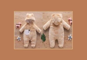 Rs 149 Bear Design Long-Sleeve Baby Jumpsuit Thespark Shop